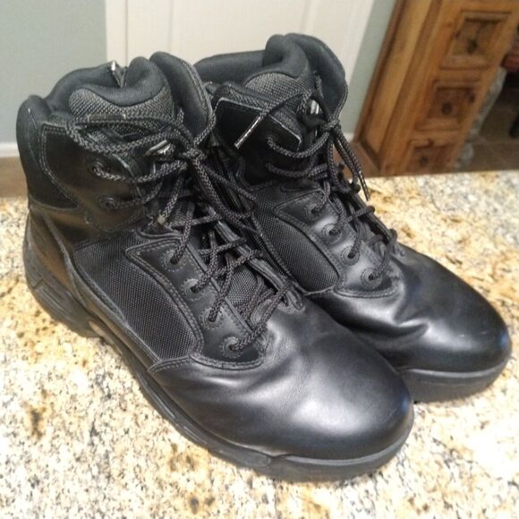 Magnum Stealth Force 6.0 SZ Composite Toe Work Boots Black Leather Mens 13 EUC main image 6